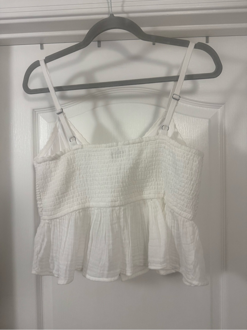 Hollister White Crochet Knit Peplum Crop Top - Picture 8 of 10